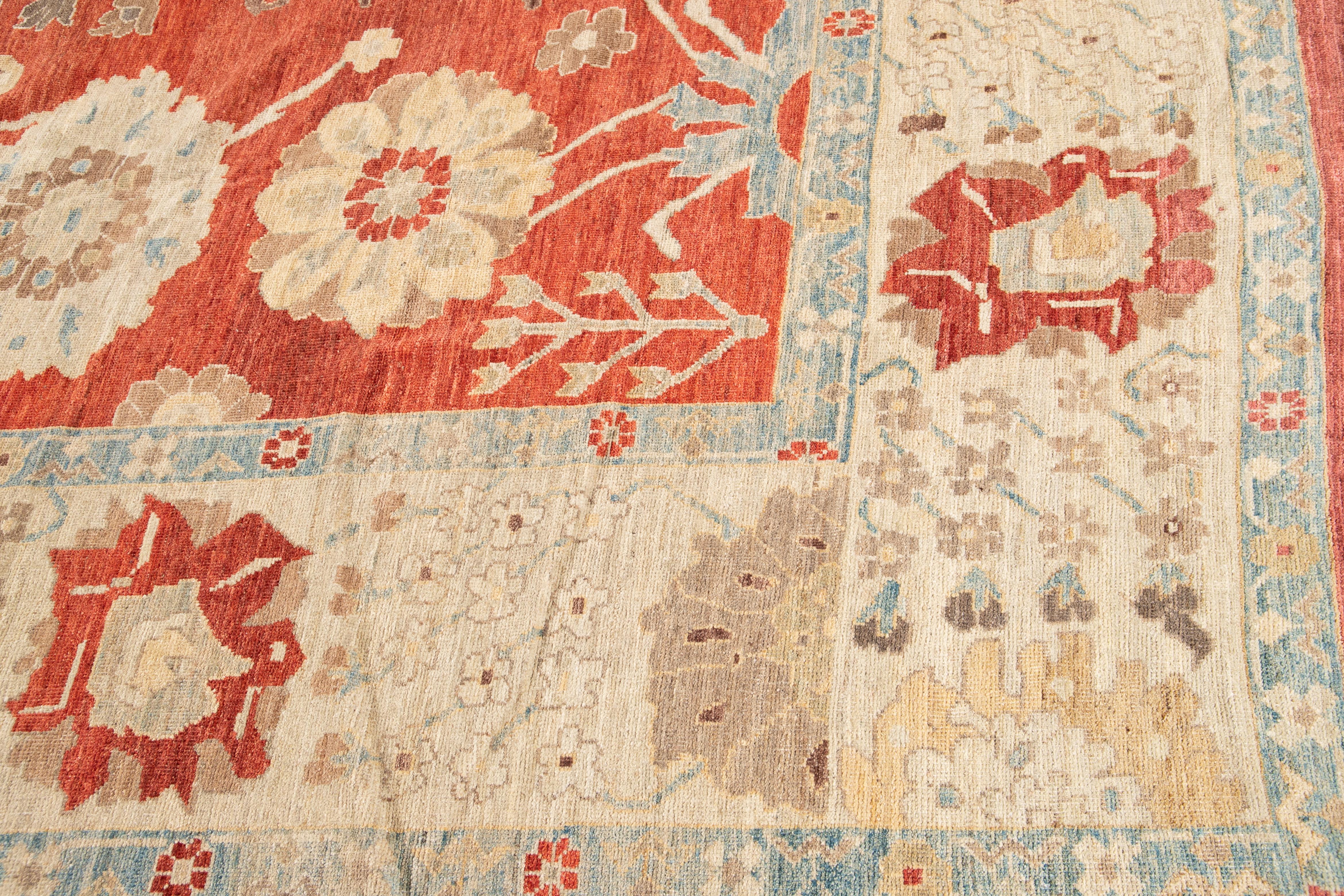 21st Century Sultanabad Contemporary wool Rug For Sale 2