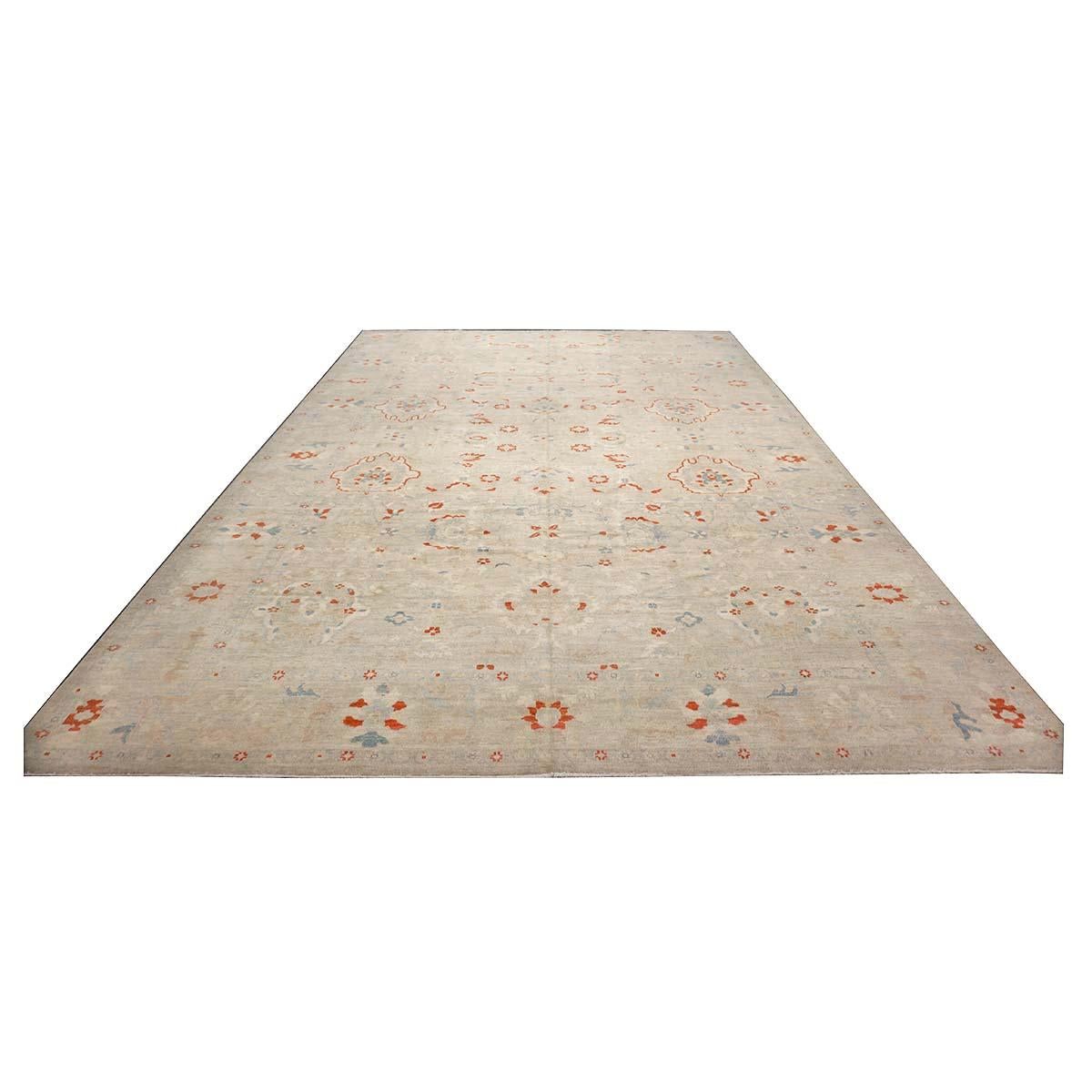  Ashly Fine Rugs presents an antique recreation of an original Persian Sultanabad. Part of our own, this antique recreation was thought of and designed in-house and 100% handmade in Turkey by master weavers. Sultanabads are perhaps the most desired