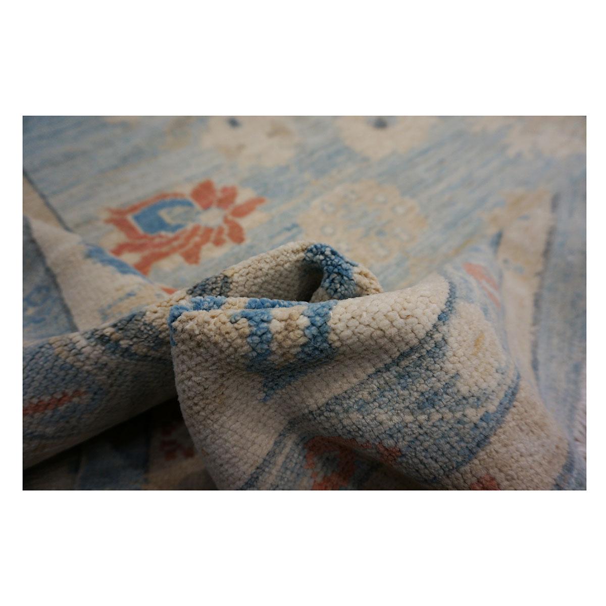 21st Century Sultanabad Master 15x18 Light Blue Handmade Area Rug For Sale 4