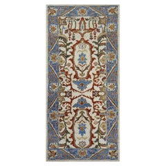 21st Century Sultanabad Master 3x6 Blue, Ivory, 
Red Hallway Runner Rug