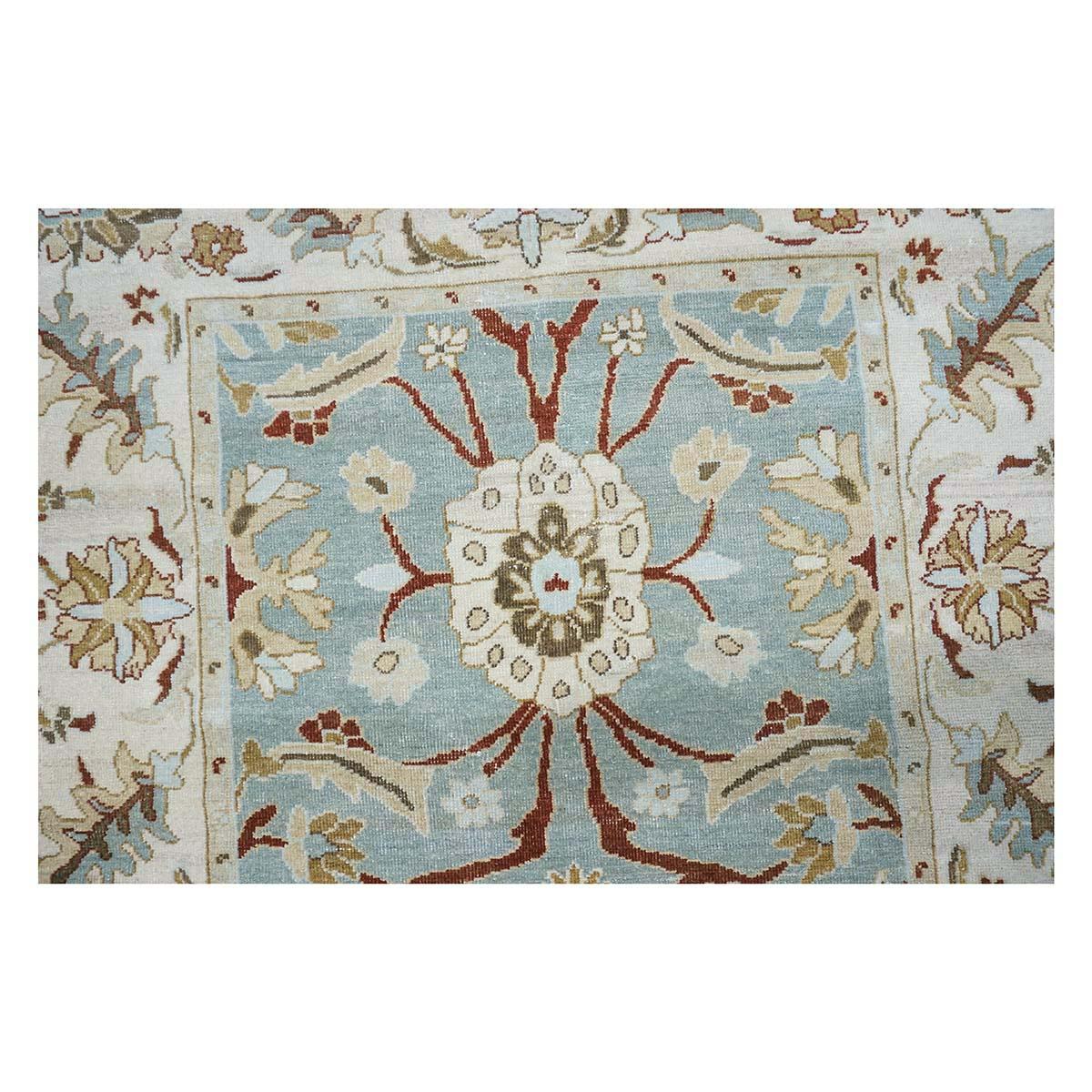 Contemporary 21st Century Sultanabad Master 5x8 Slate Blue, Ivory, Red, Tan Handmade Area Rug For Sale