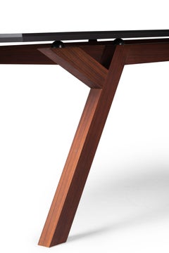 Schweden-Tisch des 21. Jahrhunderts, Rosenholzfurnier, Fenix-Platte, hergestellt in Italien