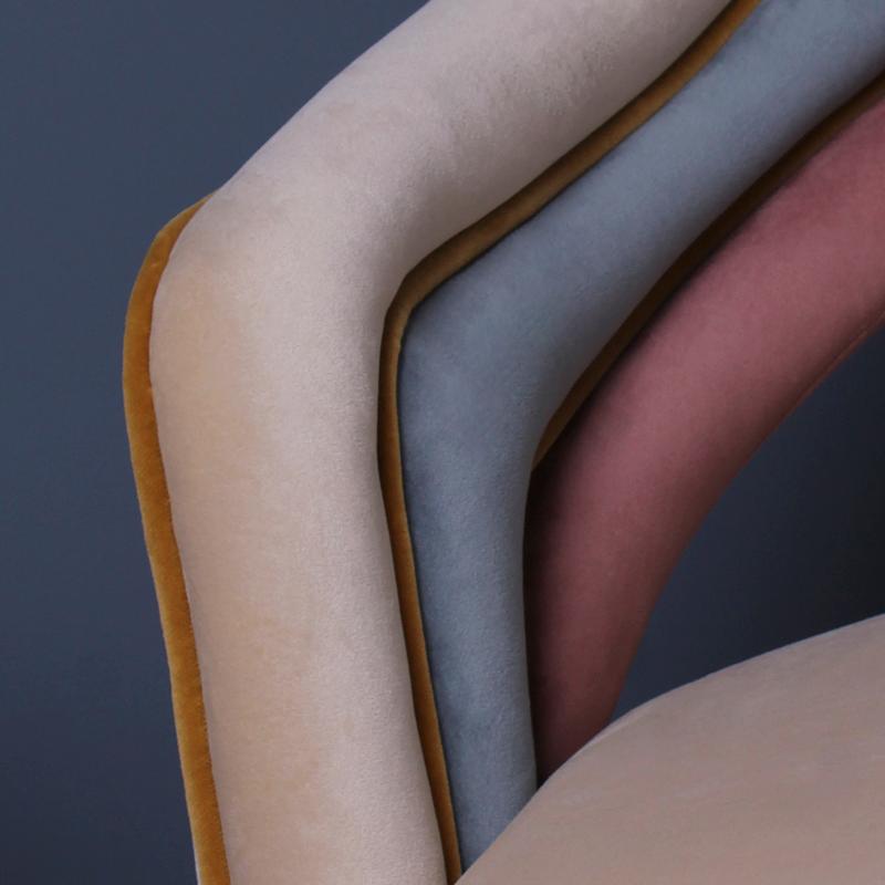Portuguese 21st Century Swivel Charisse Armchair Cotton Velvet Made in Portugal by Ottiu For Sale