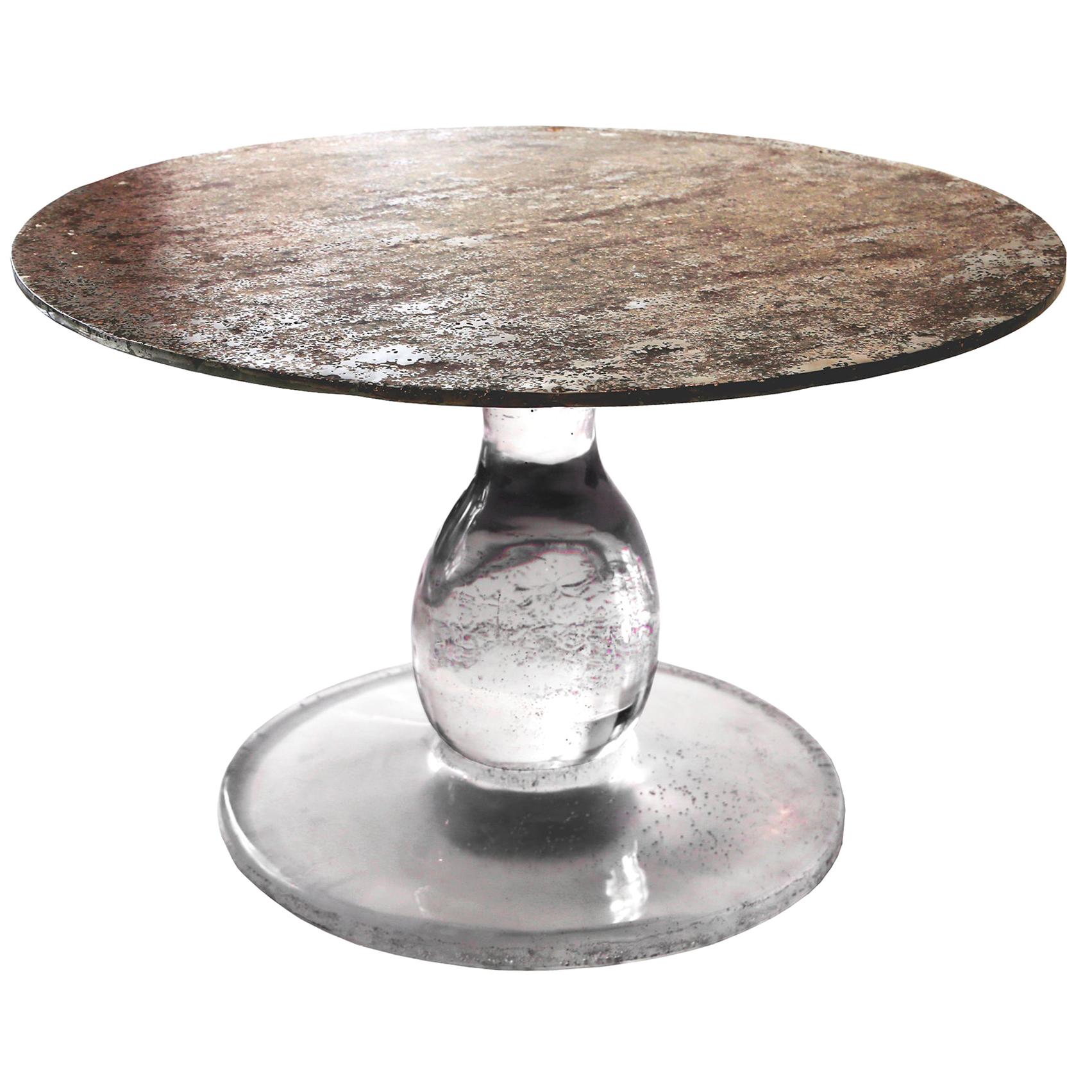 21st Century Table - Low Tide - Pewter Bronze Resin - Xavier Lavergne - France For Sale