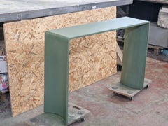 21st Century Tadao Alto Concrete Console, Green Fir Cement Color Special Edition