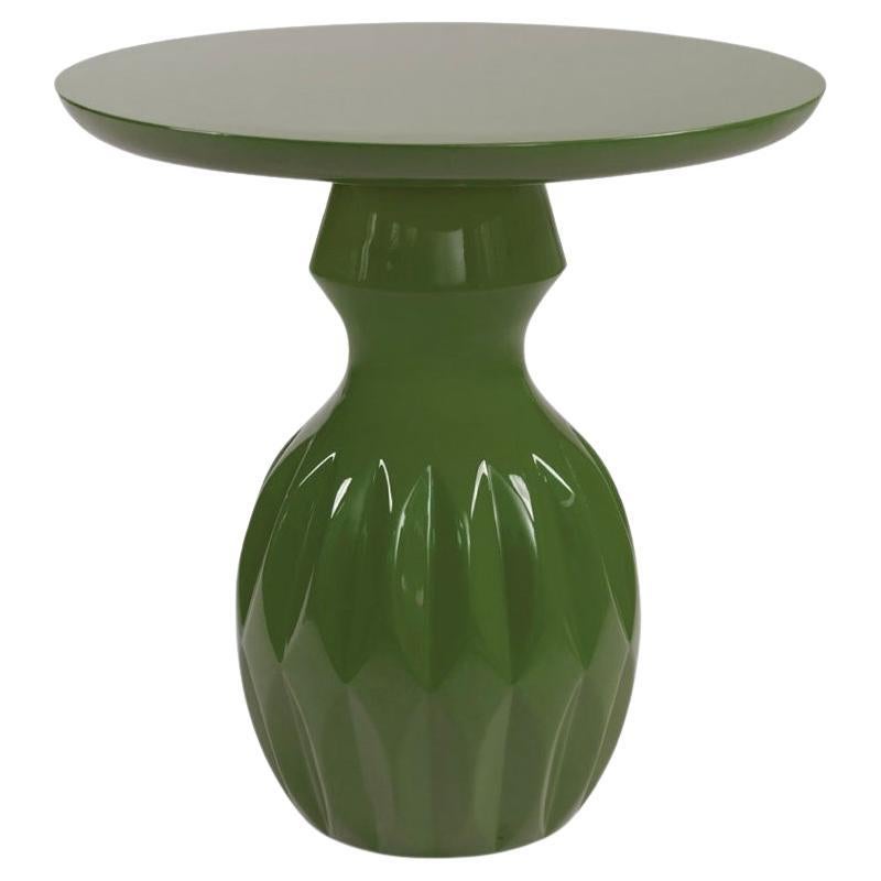 21st Century "Talia" Side Table Green Crystal France Popus Editions