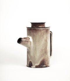 21st Century Teapot N°5 in Black Ceramic, Hand-Crafted in France
