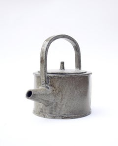 21st Century Teapot N°6 in Black Ceramic, Hand-Crafted in France