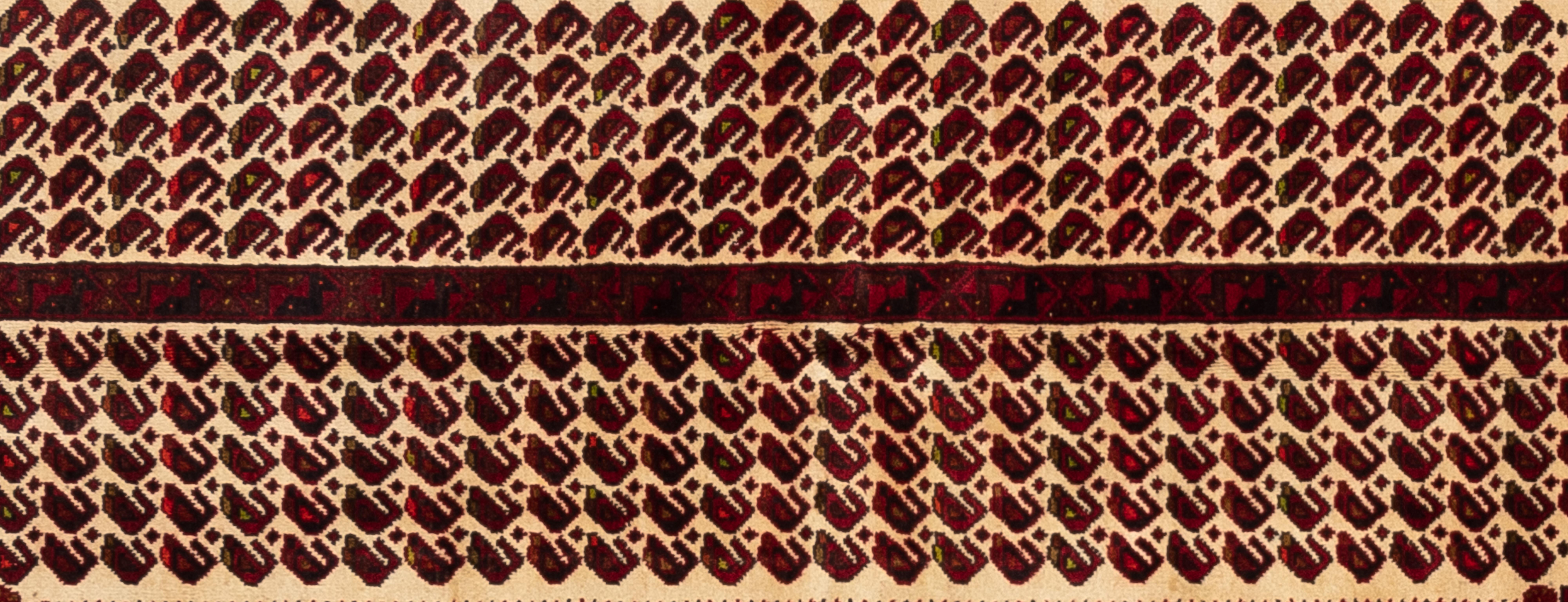 This beautiful Indian Tekeh rug features a large geometric center medallion with elaborate borders. Woven using fine locally sourced handspun wool for both pile and foundation and using all-natural dyes.

Size - 3'6