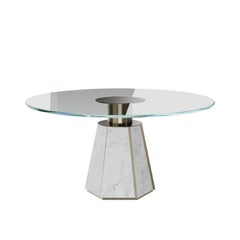 21st Century Texas Dining Table Marble Metal Made in Porugal by Porus Studio
