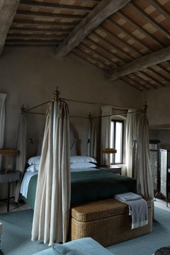 21st Century The King's Bed Solid Oak and Tented Steel Superstructure