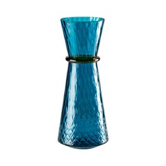 21st Century Tiara Large Glass Vase in Horizon by Francesco Lucchese