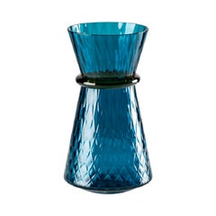 21st Century Tiara Small Glass Vase in Horizon by Francesco Lucchese