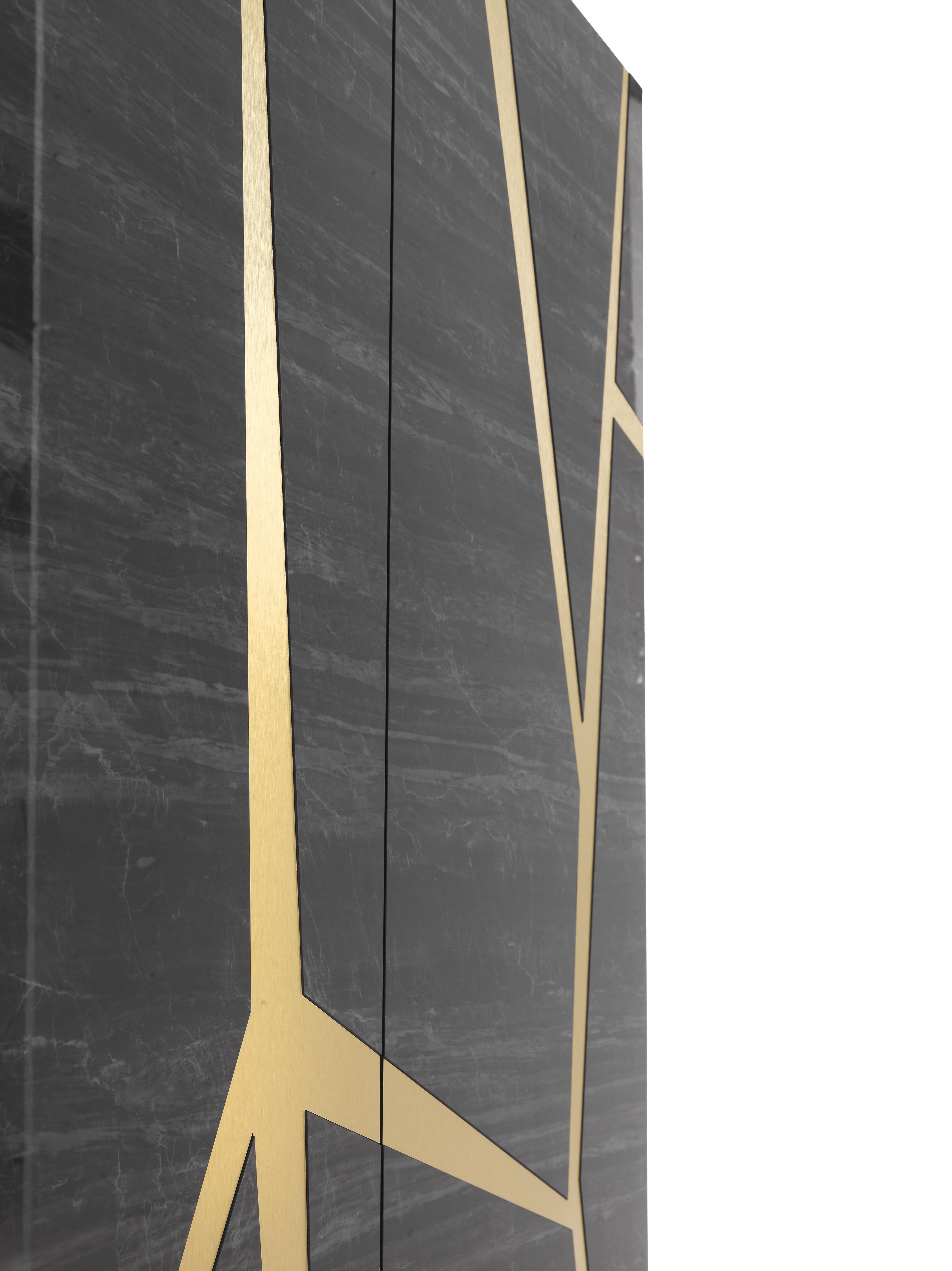 Mobile bar Tonga del 21° secolo in Gres nero di Roberto Cavalli Home Interiors In condizioni Nuovo in vendita a Cantù, Lombardia