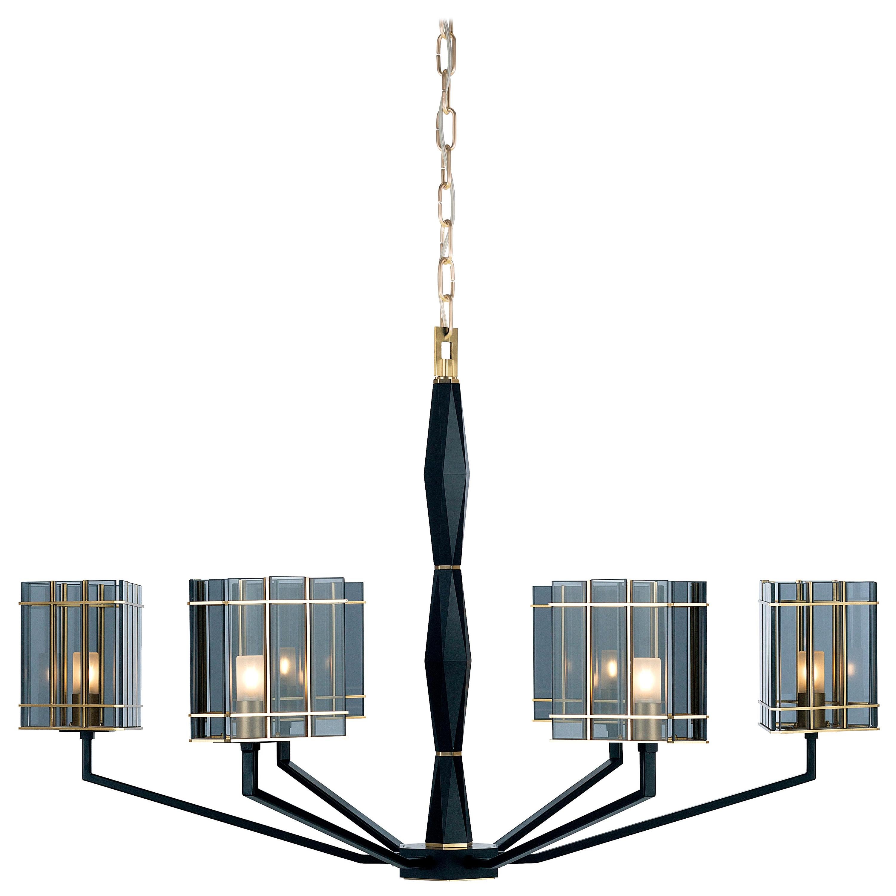 TOP GLASS Chandelier 613-GK-X by OFFICINA LUCE For Sale