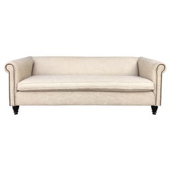 Used 21st Century Traditional Bernhardt Sofa in Linen with Nailhead Details