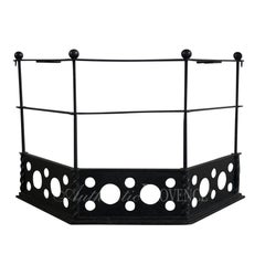 21st Century Traditional English Iron Nursery Fireplace Screen with Hooks and Hi