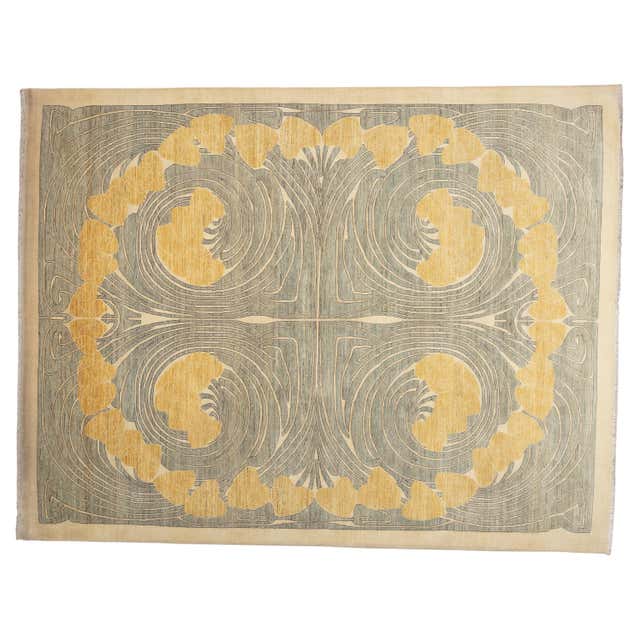 Transitional Neutral Rug Contemporary Transitional Oushak Style Rug with Cool-Tone Neutral ...