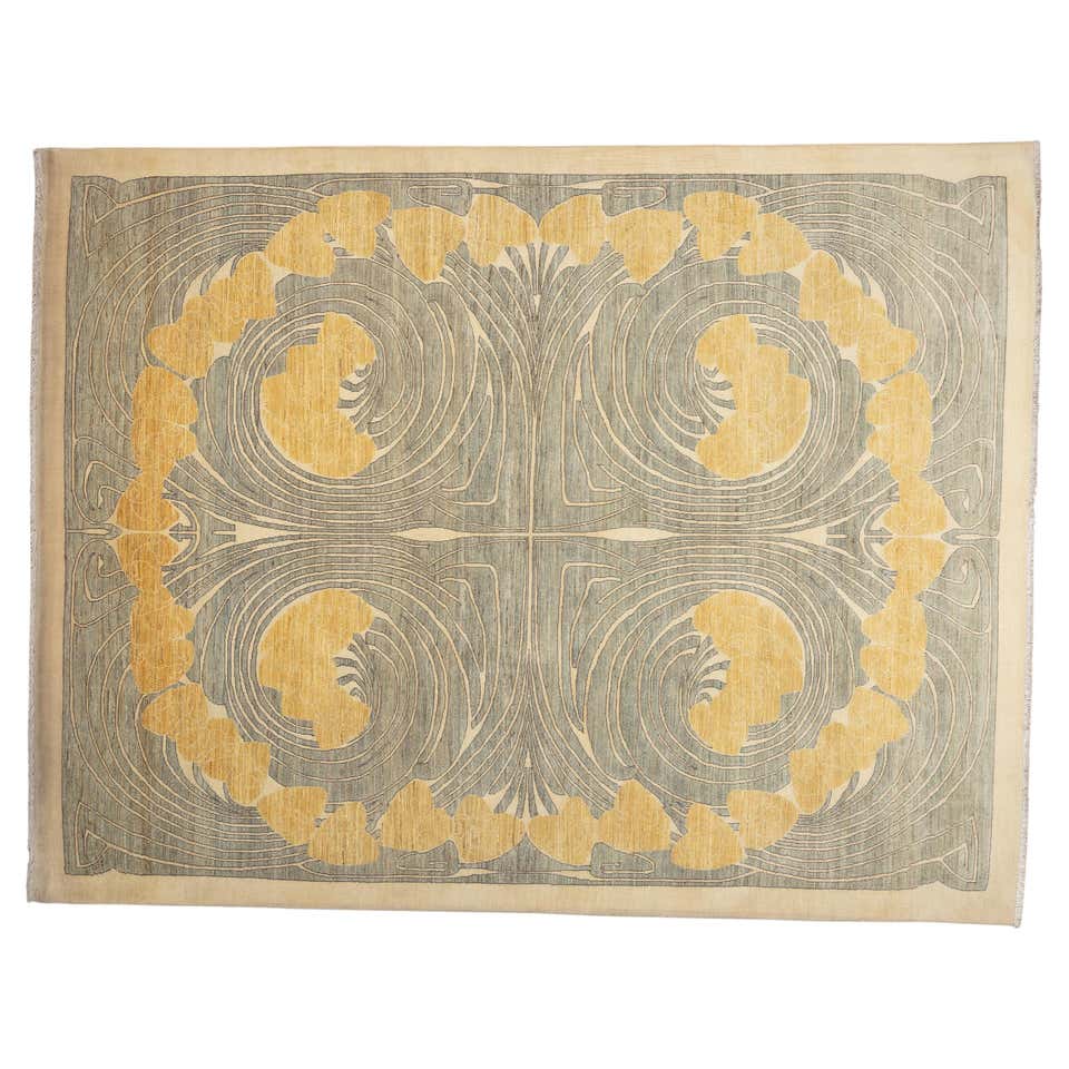 Contemporary Transitional Oushak Style Rug with Cool-Tone Neutral ...