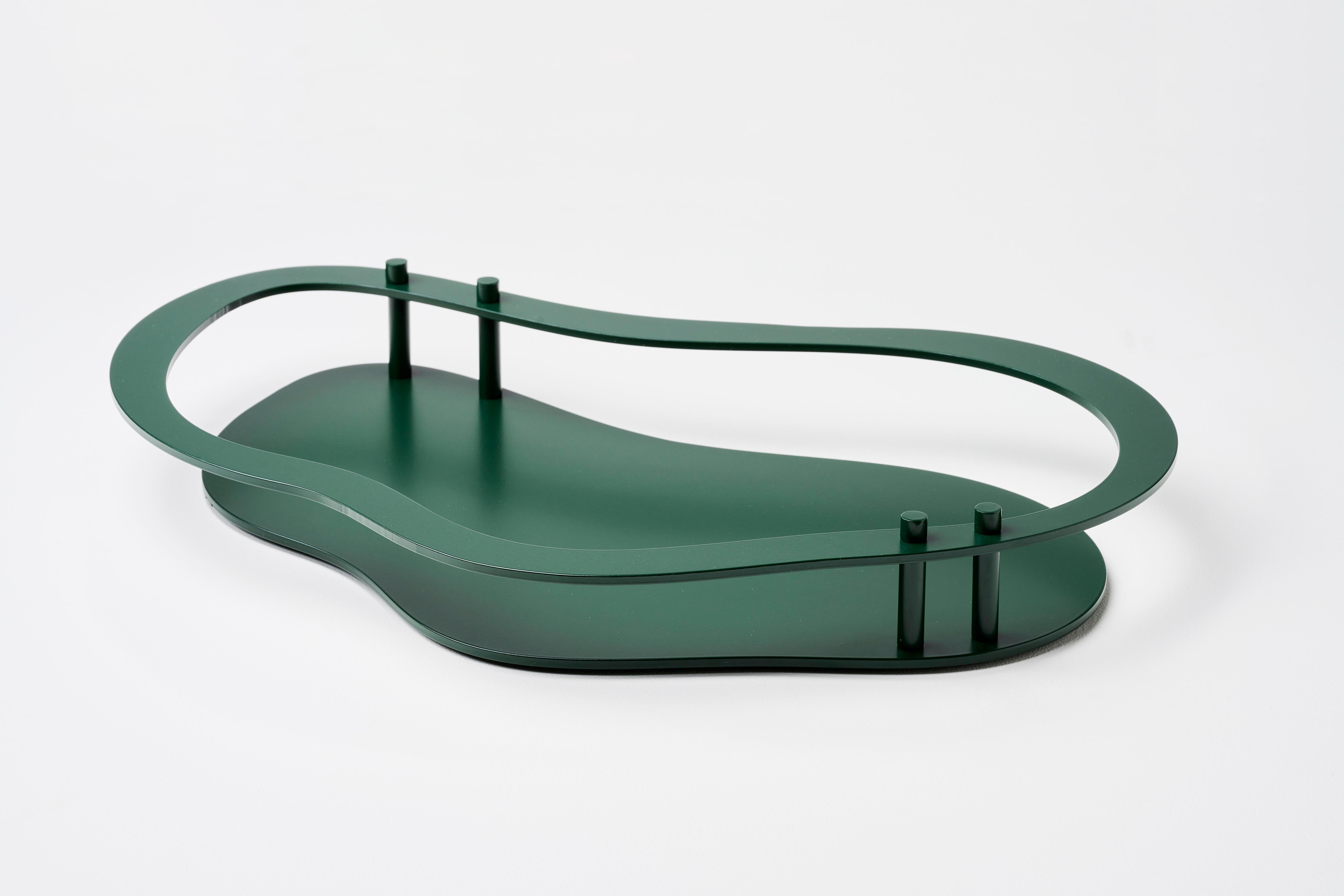 Powder-Coated 21st Century Tray Handcrafted in  Italy by Atelier Ferraro For Sale