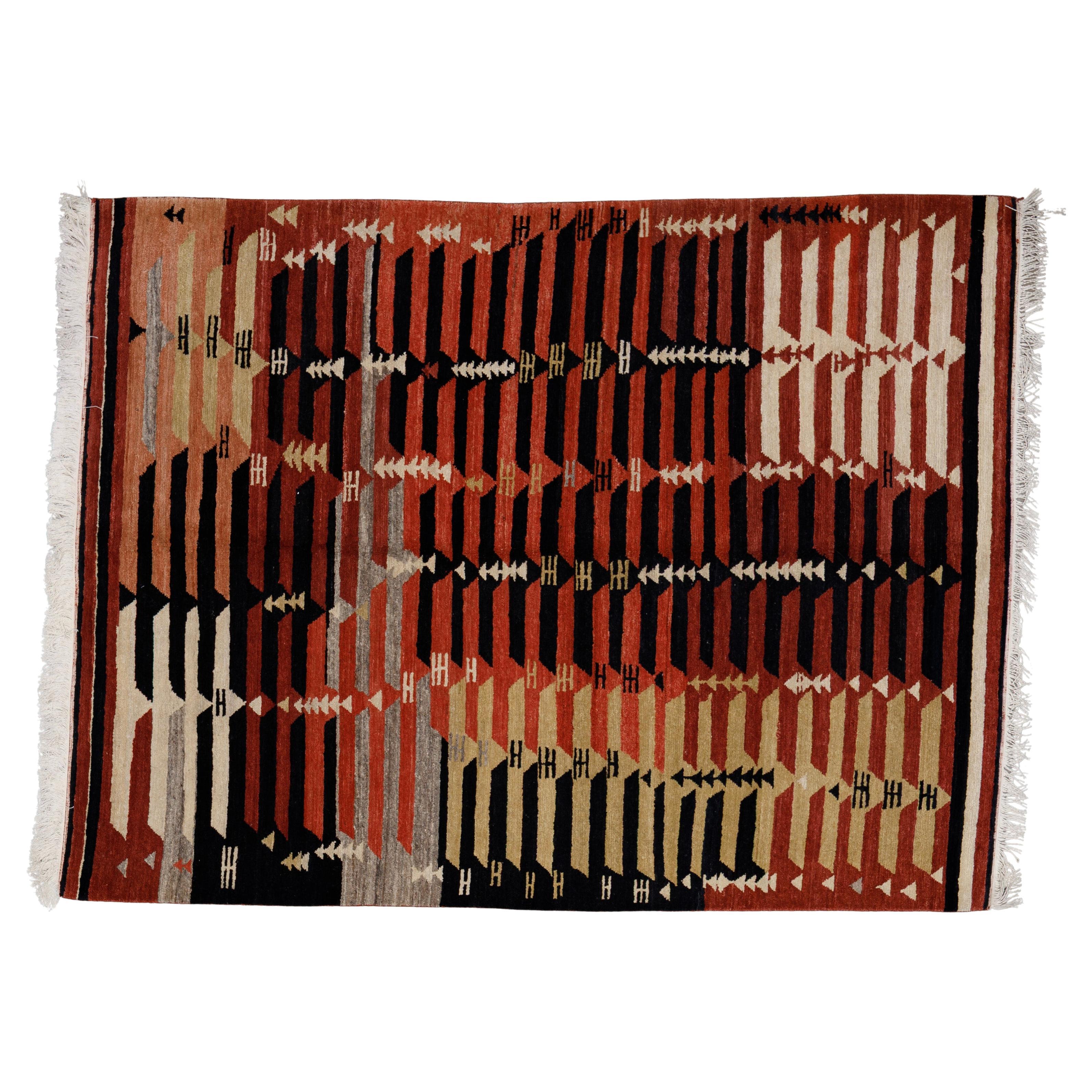 21. Jahrhundert Stammes-Teppich Izmir im Angebot