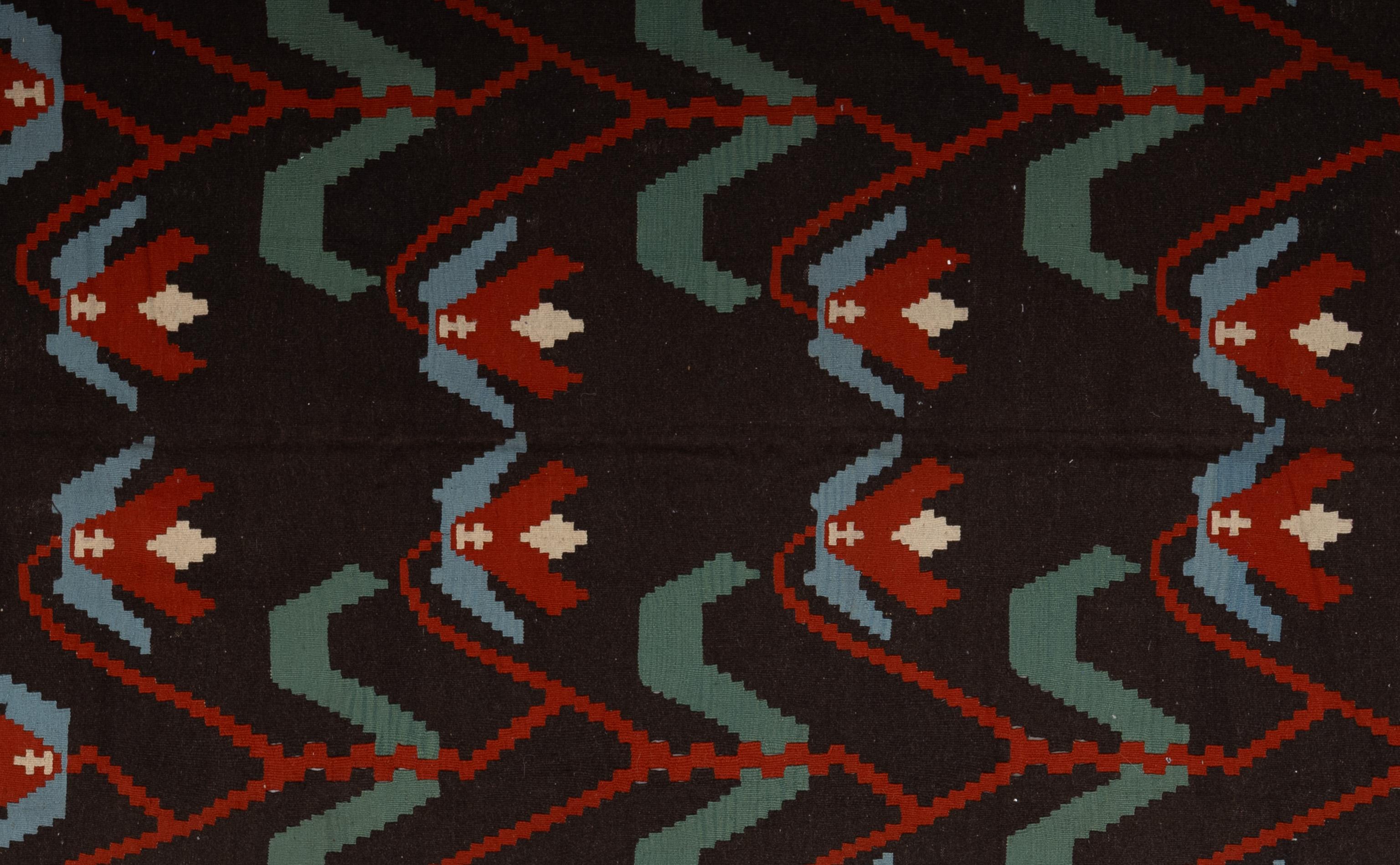 This kilim rug is not just a piece of décor; it's a cultural tapestry woven with stories and heritage. Beyond its visual appeal, this rug serves as a bridge between the past and the present, honoring age-old techniques while embracing contemporary