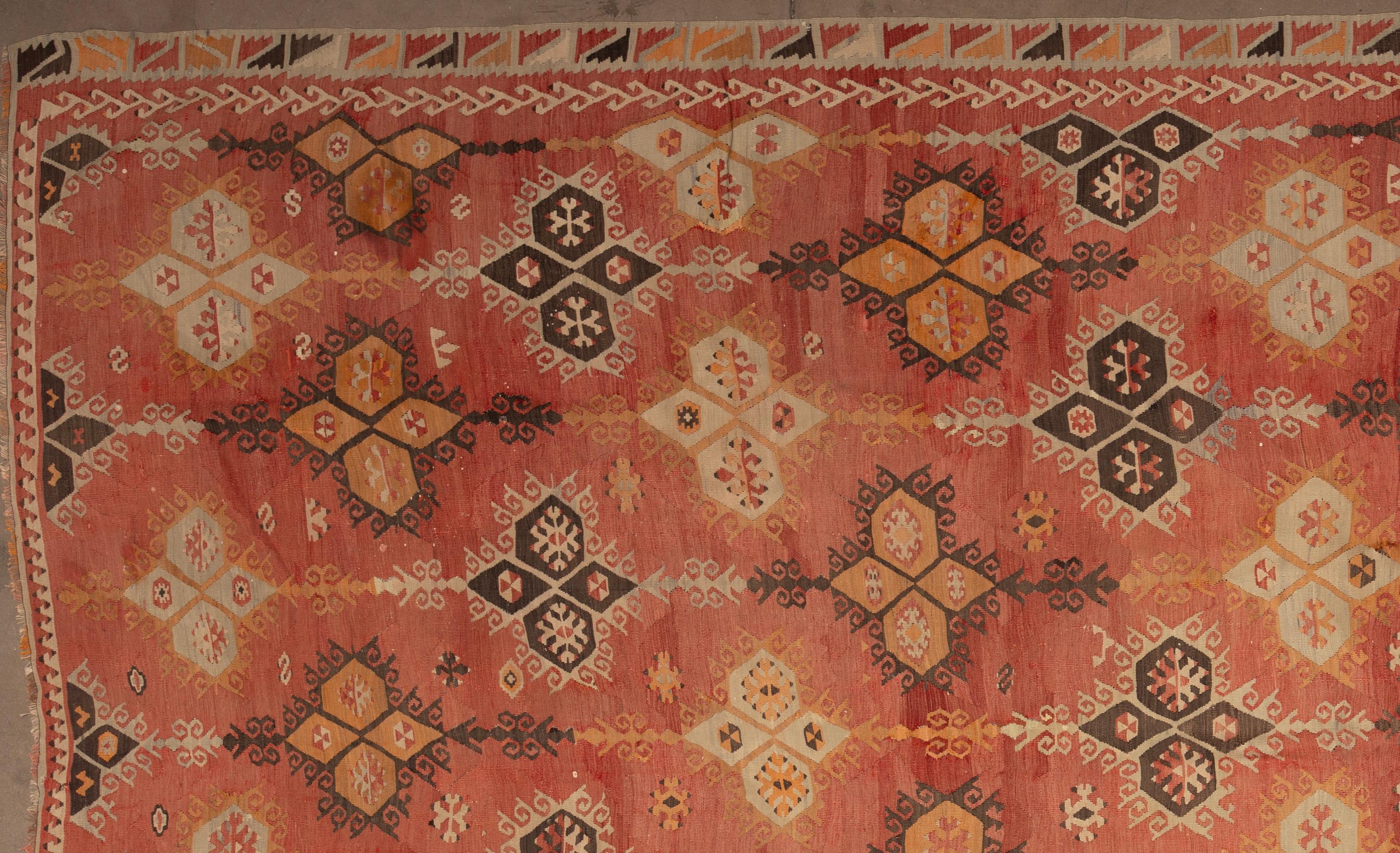 Turc Kilim tribal du 21e siècle en vente