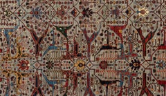 Hand-Woven Tribal Rug, Wool, Multi-Color, Afghan Design, 9'2" x 11'8"