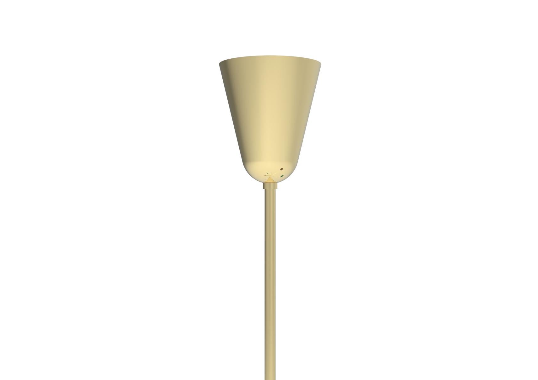 Mid-Century Modern Lampe à suspension Triennale du 21e siècle, laiton et blanc, Angelo Lelii, 2019, Italie en vente