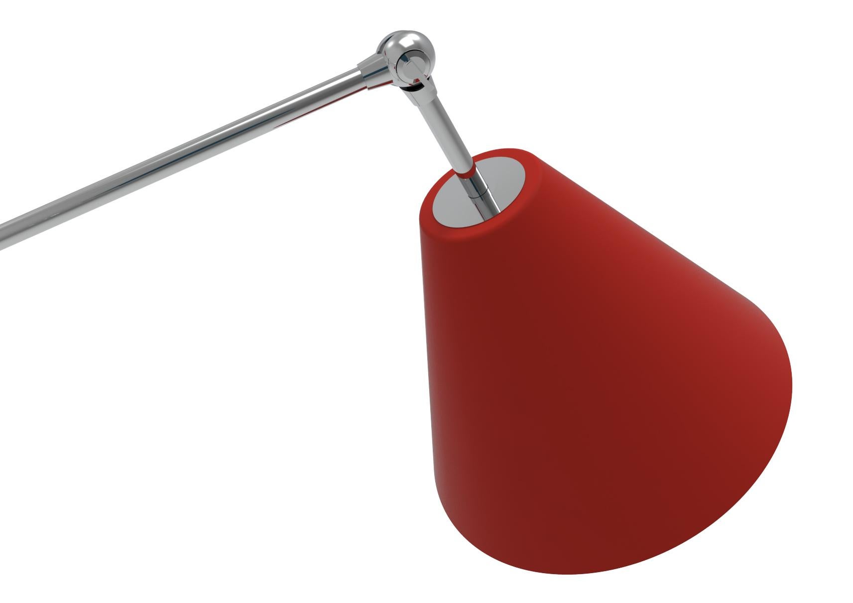 Italian 21st Century Triennale pendant lamp, chrome&red-yellow-blu, Lelii, 2019, Italy For Sale