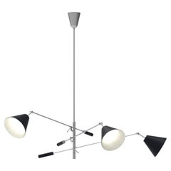 21st Century Triennale pendant lamp, chrome & black, Angelo Lelii, 2019, Italy