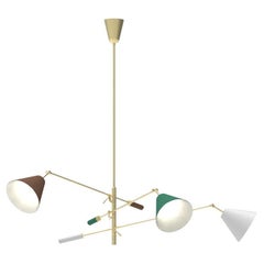 21st Century Triennale pendant lamp,brass&brown-green-white,A. Lelii,2019, Italy