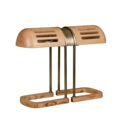 21st Century Turing Table Lamp Walnut Wood Made in Portugal by Wood Tailors Club