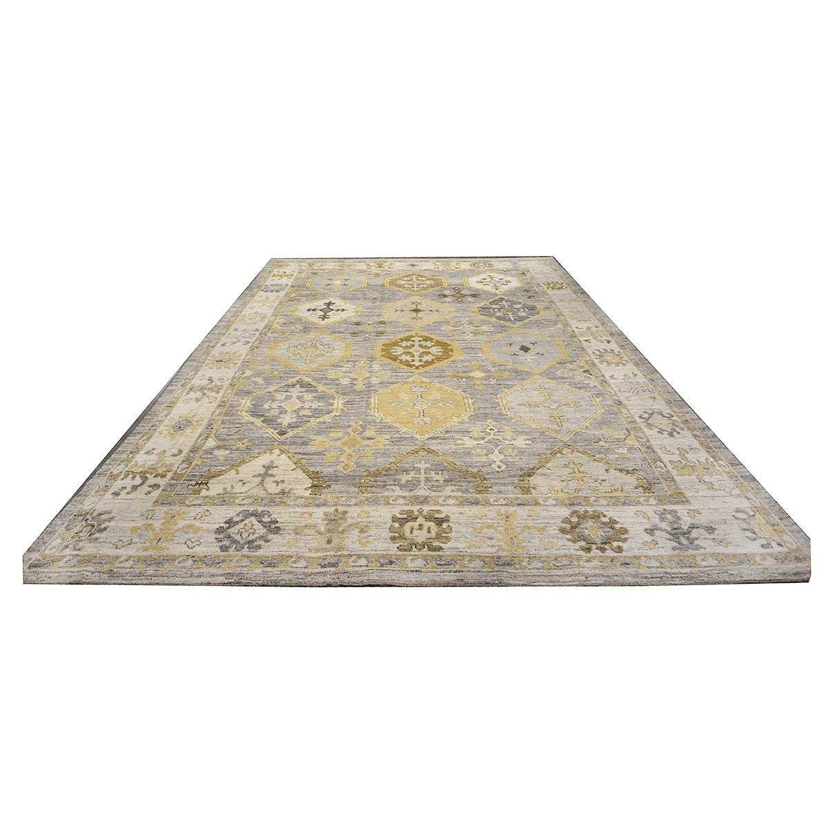   Ashly Fine Rugs presents a 21st-century Turkish Oushak 11x15 Handmade Area Rug. Oushak weavings began in a location just south of Istanbul, in a region that was to become the rugs namesake, Oushak. Although nomads first produced the rugs for