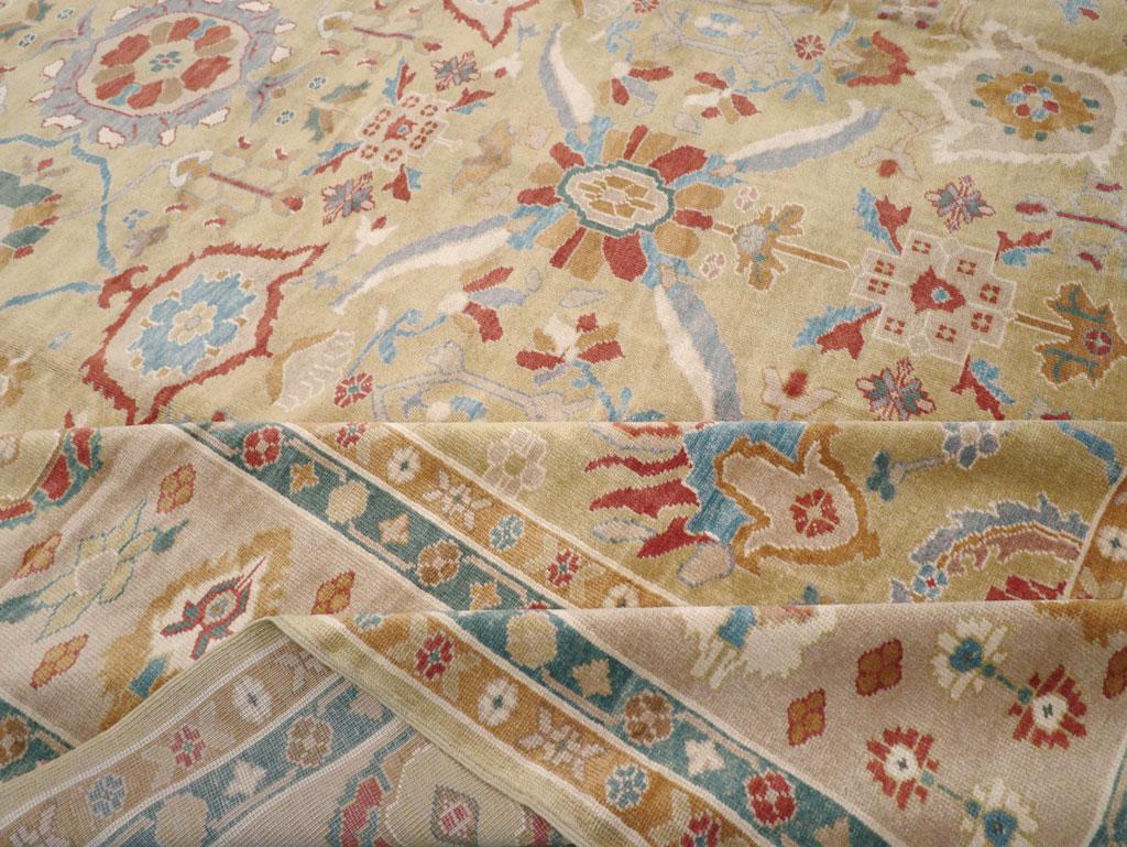 Großer türkischer Oushak-Teppich des 21. Jahrhunderts (Wolle) im Angebot