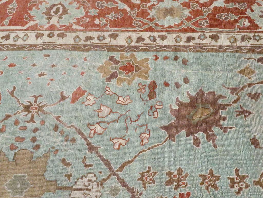 Türkischer Oushak-Teppich in Zimmergröße des 21. Jahrhunderts (21. Jahrhundert und zeitgenössisch) im Angebot