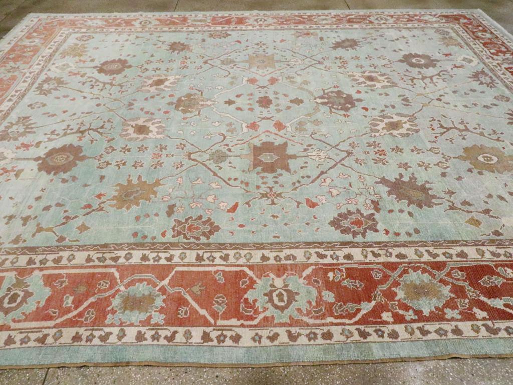 Türkischer Oushak-Teppich in Zimmergröße des 21. Jahrhunderts (Wolle) im Angebot