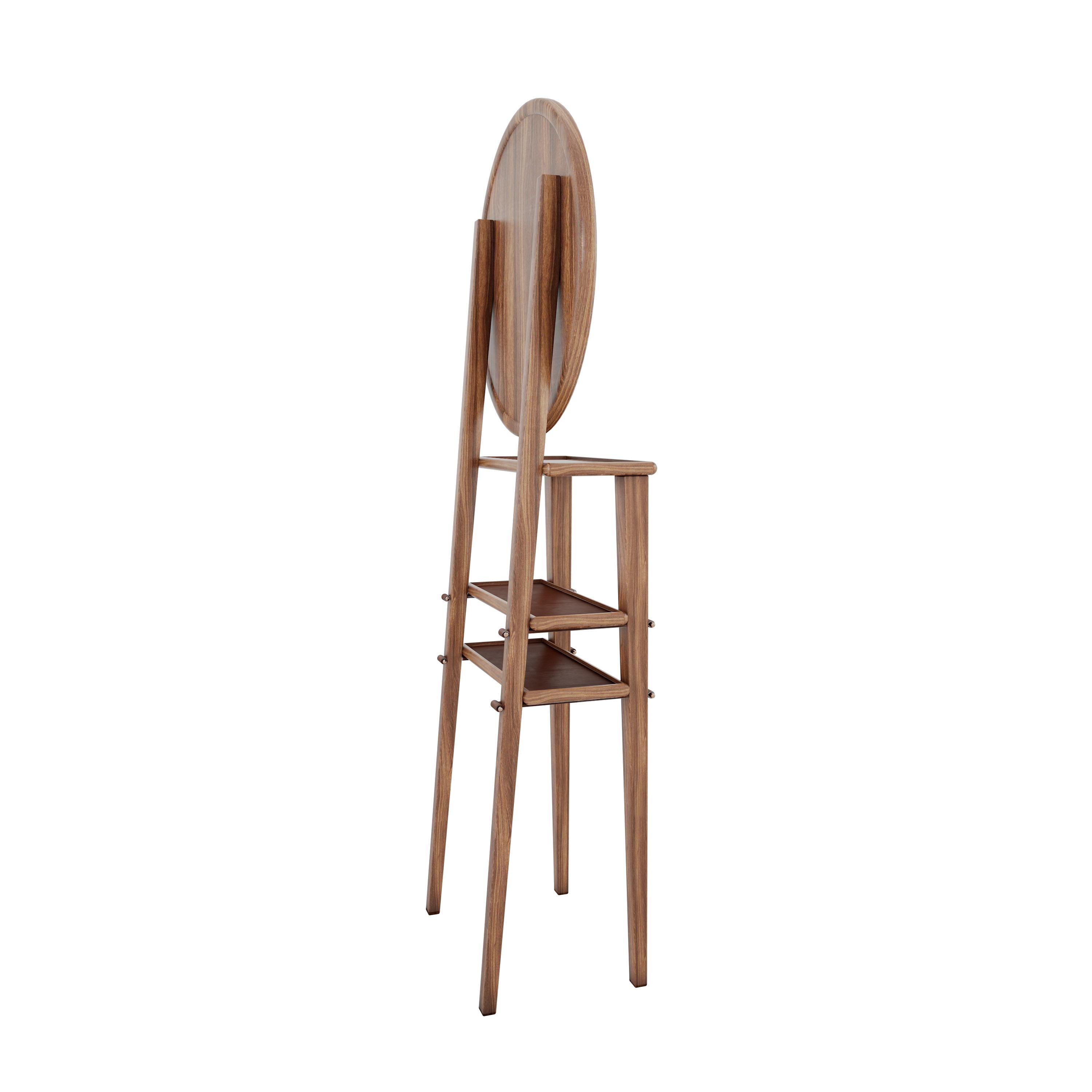 Chêne Miroir sur pied Turner du 21e siècle, en bois, fabriqué au Portugal  par Wood Tailors en vente