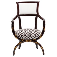 21st Century Twin Armchair, Velvet, Hand carved Solid Wood, Made in Italy