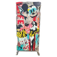 21st Century Unique Mix Material Life Berlin Wall by Puce Made in France