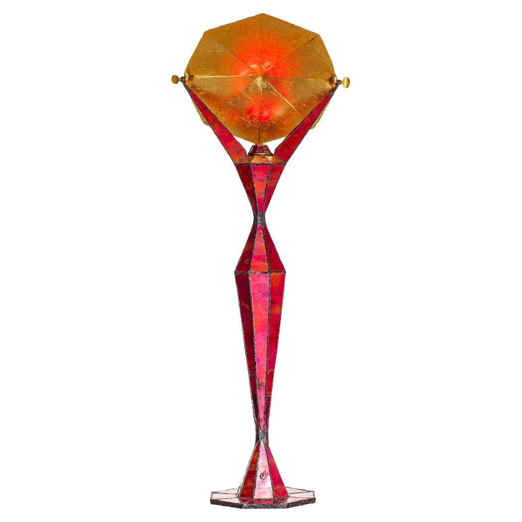21. Jahrhundert Einzigartige skulpturale Lampe Lady Red von Fantôme
