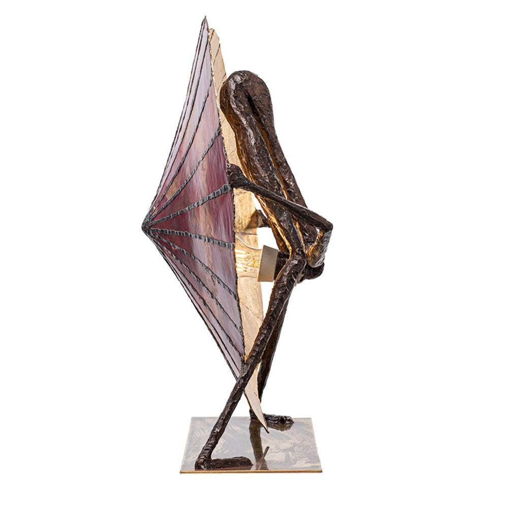 Français 21e siècle Lampe de table sculpturale unique Écoute Ton Cœur par Fantôme en vente