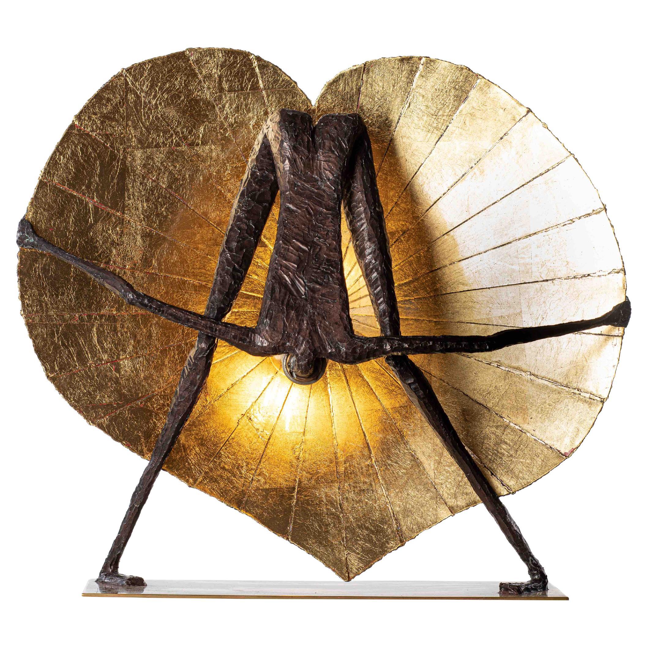 Lámpara de mesa escultórica única del siglo XXI Écoute Ton Coeur by Fantôme en venta