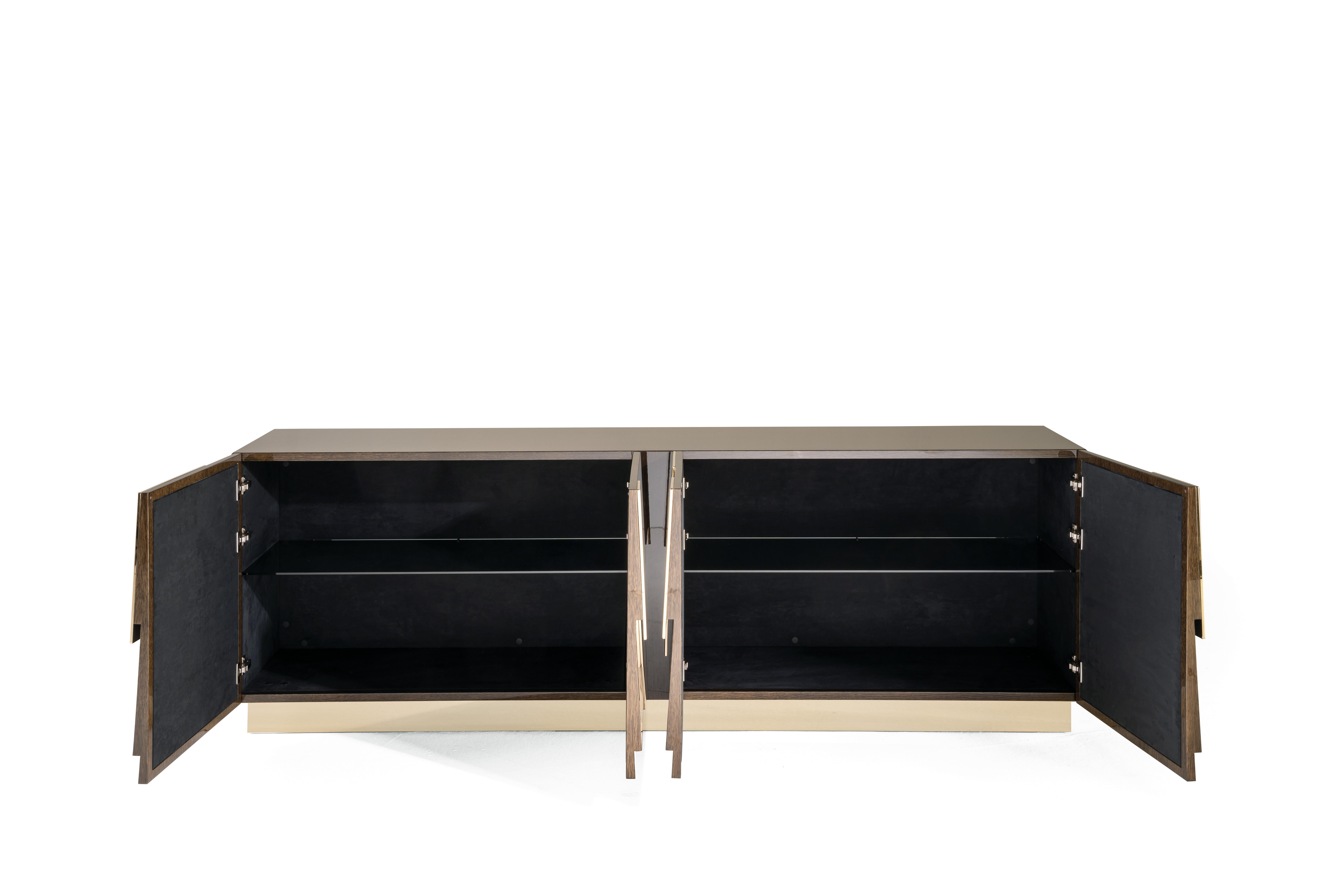 Italian 21st Century Vaal Sideboard in Grey Carbalho by Roberto Cavalli Home Interiors For Sale