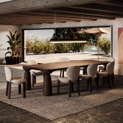 Silla de Comedor Bouclé Valentine, Madera Acero, Hecha a Mano en Portugal por Sastres de la Madera