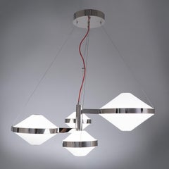 21st Century Velasca White Blown Glass Chandelier by Roberto Lazzeroni