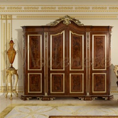 Klassischer Kleiderschrank mit Furnierintarsien des 21. Jahrhunderts von Modenese Gastone Interiors
