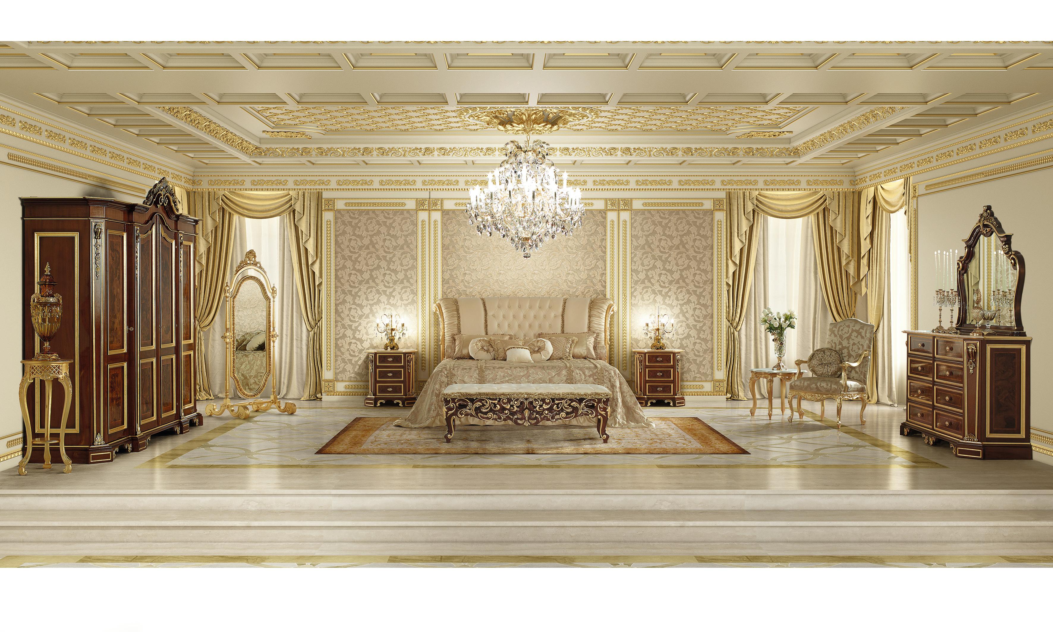 21st Century Veneer Inlay Classical Wardrobe by Modenese Gastone Interiors In New Condition For Sale In PADOVA, Italy