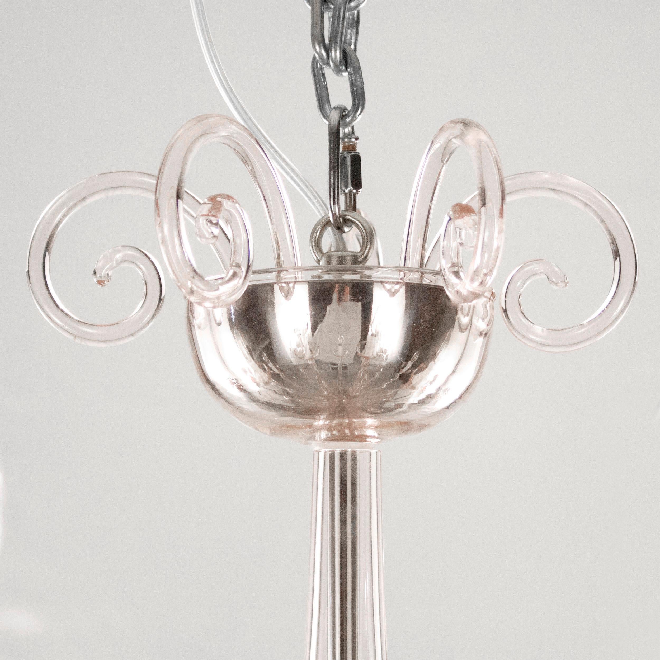 lustre vénitien du XXIe siècle à 10 bras en verre de Murano rose clair par Multiforme Neuf - En vente à Trebaseleghe, IT