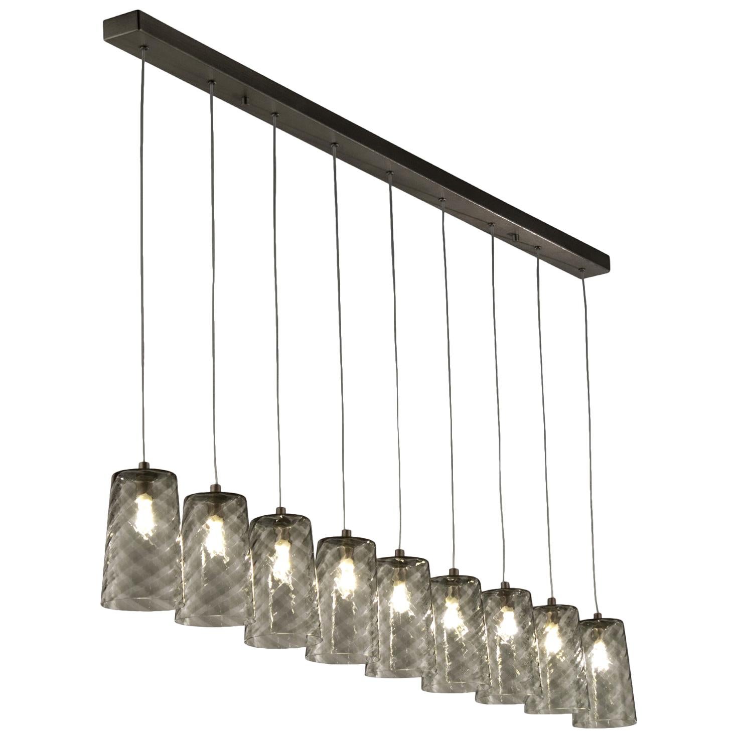 Lustre vénitien du 21e siècle à 7 lumières en verre de Murano personnalisé par Multiforme en vente 1